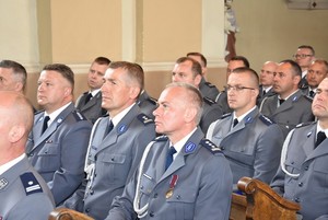 Policjanci w trakcie uroczystości