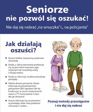 Grafika - ulotka z przestrogami.