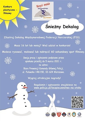 Plakat zachęcający do udziału w konkursie plastyczno-filmowym.