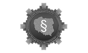 Logo pionu dochodzeniowo-śledczego. Znak paragrafu na tle gwiazdy policyjnej.