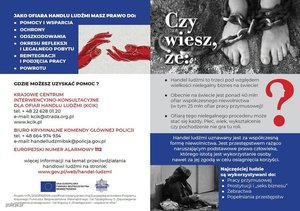 Strona ulotki informacyjnej.