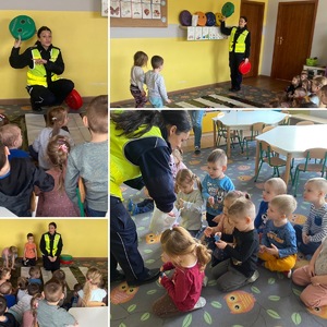 Kolaż zdjęć z działań prewencyjnych. Policjanci radiowozy, praca funkcjonariuszy.
