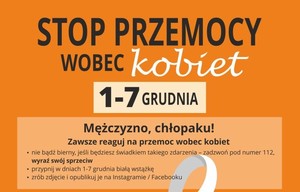 Plakat dotyczący akcji pod nazwą Biała Wstążka.