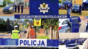 Kolaż ze zdjęciami prezentującymi policjantów.