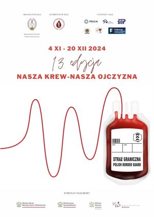 Plakat promujący akcję Nasza Krew - Nasza Ojczyzna.