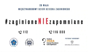 Grafika tekstowa propagująca spot zaginioneNIEzapomniane