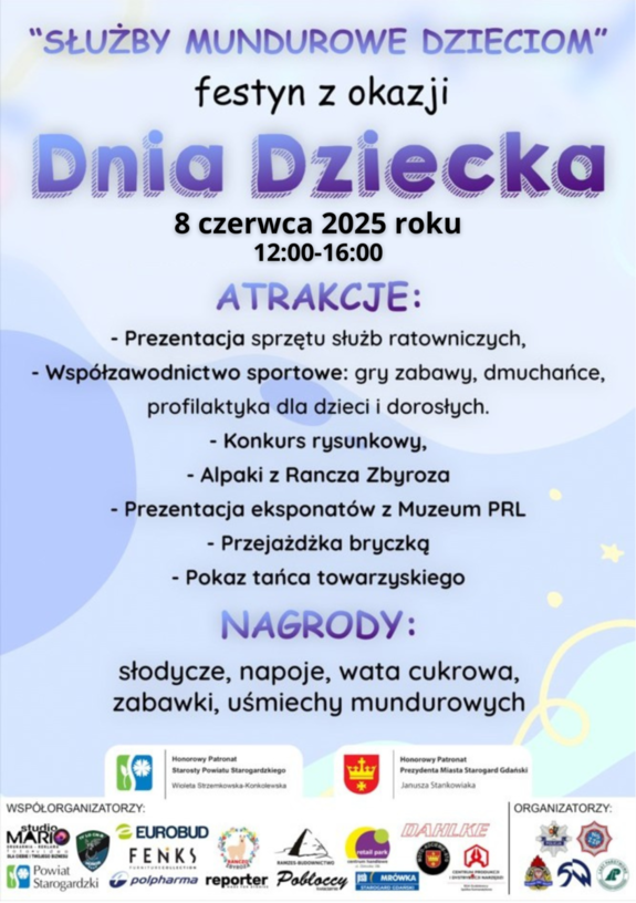 Plakat informacyjny dotyczący obchodów Dnia Dziecka