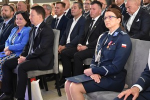 Policjanci w trakcie uroczystości Święta Policji.