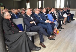Policjanci w trakcie uroczystości Święta Policji.