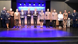 Policjanci w trakcie uroczystości Święta Policji.
