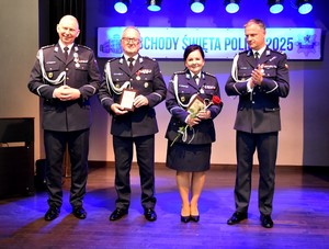 Policjanci w trakcie uroczystości Święta Policji.