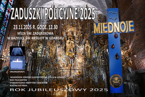 Plakat informacyjny dotyczący Zaduszek Policyjnych 2025