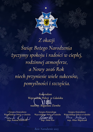 Grafika obrazkowa, Życzenia Komendanta Wojewódzkiego Policji.