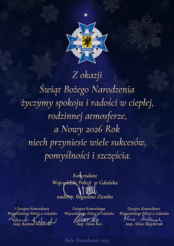 Grafika obrazkowa, Życzenia Komendanta Wojewódzkiego Policji.