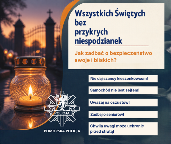 Grafika obrazkowa - Wszystkich Świętych bez przykrych niespodzianek.