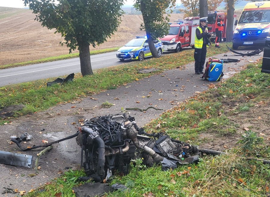 Wypadek 18-letniego kierowcy Audi na drodze z Janowa do Owidza